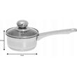 Cratita din inox cu coada si capac, 12 cm, 0.5 L, Kinghoff