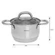Set de 5 oale cu capac din inox, dimensiuni 16, 16, 18, 20, 24 cm, gri, Kinghoff