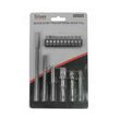 Set adaptoare si biti, 16 piese, Silver
