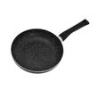 Tigaie din aluminiu cu capac, marmorata, 22 cm, negru, KingHoff