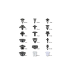 Set clipsuri, cleme auto de plastic, compatibil cu Nissan, 408 piese, Asta