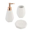 Suport din ceramica pentru periute dinti, pensule, alb, Sepio

