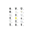 Set cleme auto, clipsuri fixare plastice auto, compatibile cu Honda, 418 piese, Asta