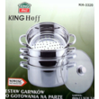 Oala pentru fiert la abur, din inox, cu capac, 5 litri, 24 cm, Kinghoff