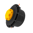 Mosor pentru motocoasa, filet interior 10 x 1.25, buton galben, ejectare fir automata, usor de reumplut, Verke