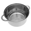 Set de 4 oale din inox cu capac sticla, dimensiuni 16cm, 18cm, 20cm, 24 cm, Kinghoff