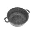Oala cu capac, din aluminiu acoperita cu marmura, 5.6litri, 26cm, gri, Klausberg