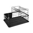 Suport pentru vase cu 2 nivele, negru, otel-plastic 43 x 32 x 27 cm, Kinghoff