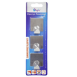 Set 3 agatatori cuier autoadezive, dreptunghiulare, inox, Sepio
