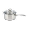 Cratita din inox cu coada si capac, 12 cm, 0.5 L, Kinghoff