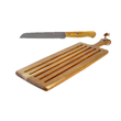 Set cutit si suport pentru taiat paine, inox si lemn masiv de salcam, Kassel