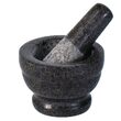 Mojar cu pistil din marmura, 8.5x5 cm negru, Kinghoff