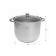 Oala din inox cu capac din sticla, 30cm, fund termic multistrat, 16l Klausberg