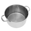 Oala din inox cu capac din sticla, 24cm 5,9litri, compatibila cu toate tipurile de aragaz Klausberg