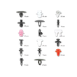 Set clipsuri, cleme auto pentru Toyota/Lexus, 350 piese, Asta