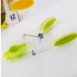 Set 12 carlige pentru rufe, alb cu verde Sepio