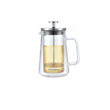 Infuzor transparent, din sticla, cu perete dublu, pentru cafea, ceai si lapte, 350ml, Klausberg