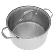 Oala din inox cu capac din sticla, 24cm 5,9litri, compatibila cu toate tipurile de aragaz Klausberg
