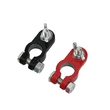 Set 2 borne din aluminiu pentru baterii, plus 19 mm si minus 17 mm, Satra