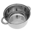 Set de 4 oale din inox cu capac sticla, dimensiuni 16cm, 18cm, 20cm, 24 cm, Kinghoff