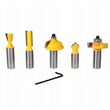 Set 35 freze pentru lemn , cutie metalica compatibile cu Oberfreza, freza electrica prindere de 8mm Silver