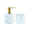 Dozator manual de sapun lichid din sticla, 100ml, auriu, Sepio
