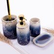 Perie wc cu suport, ceramica, nuante de albastru, Sepio
