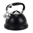  Fierbător tradițional cu fluier fabricat din inox, ceainic 2.7 litri, 22-22.5 cm, negru, Klausberg