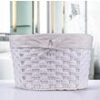 Cos organizator pentru cosmetice, oval, alb, 35x24x16 cm, Sepio