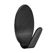 Set 6 agatatori cuier autoadezive, ovale, metal, negru Sepio