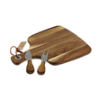 Set 3 ustensile pentru taiat si servit branzeturi, lemn de salcam, Kassel