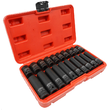Trusa chei tubulare de impact scurte si lungi, 1/2" 10-19 mm, 20 bucati, Verke