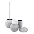 Dozator manual de sapun lichid din ceramica, 150ml, argintiu, Sepio
