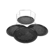Tava pentru pizza cu strat de marmura, baza din otel, set 5 elemente, 38,5x24,3x19,6cm, Kinghoff