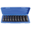 Set chei tubulare de impact 1/2 lungi, 10 - 24 mm, 10 piese, Asta