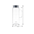 Carafa din sticla, cu capac, pentru bauturi, capacitate 1,5L, Klausberg
