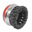 Perie sarma tip cupa, cu toroane, otel, 125mm, M14, pentru polizor, Verke