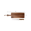 Set cutit si suport pentru taiat paine, inox si lemn masiv de salcam, Kassel