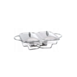  Set 2 vase termoizolante cu capace din inox,1.5L, chafing dish cu lumanare, pentru bufet, Kinghoff
