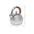 Ceainic argintiu, fierbator traditional, inox, capacitate 3 litri, Kinghoff