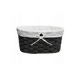 Cos organizator pentru cosmetice, oval, negru, 30x19x14 cm, Sepio