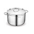 Oala cu capac din inox, 28x18cm 11litri, compatibila cu toate tipurile de aragaz, Korkmaz