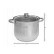 Oala din inox cu capac din sticla, 24cm,Fund termic multistrat, 8.6l Klausberg