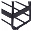 Etajera baie dubla, neagra, din otel, prindere cu ventuze, dimensiuni 26 x 30,3 x 14,5 cm, Sepio