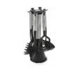 Set 6 ustensile de bucatarie, cu suport, inox-nailon, Kinghoff