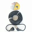 Cablu prelungitor curent 20 metri negru 3 fire grosime 2.5mm 2800w