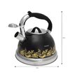 Fierbător tradițional cu fluier fabricat din inox, ceainic 2.8 litri, 22-22 cm, negru, Klausberg