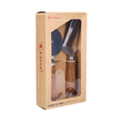 Set 2 piese pentru taiere si servire pizza, otel- lemn, Kassel