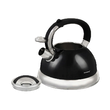  Fierbător tradițional cu fluier fabricat din inox, ceainic 2.8 litri, 16-22 cm, negru, Klausberg