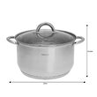 Set de 6 oale din inox cu capac sticla, fund termic multistrat, Kinghoff
